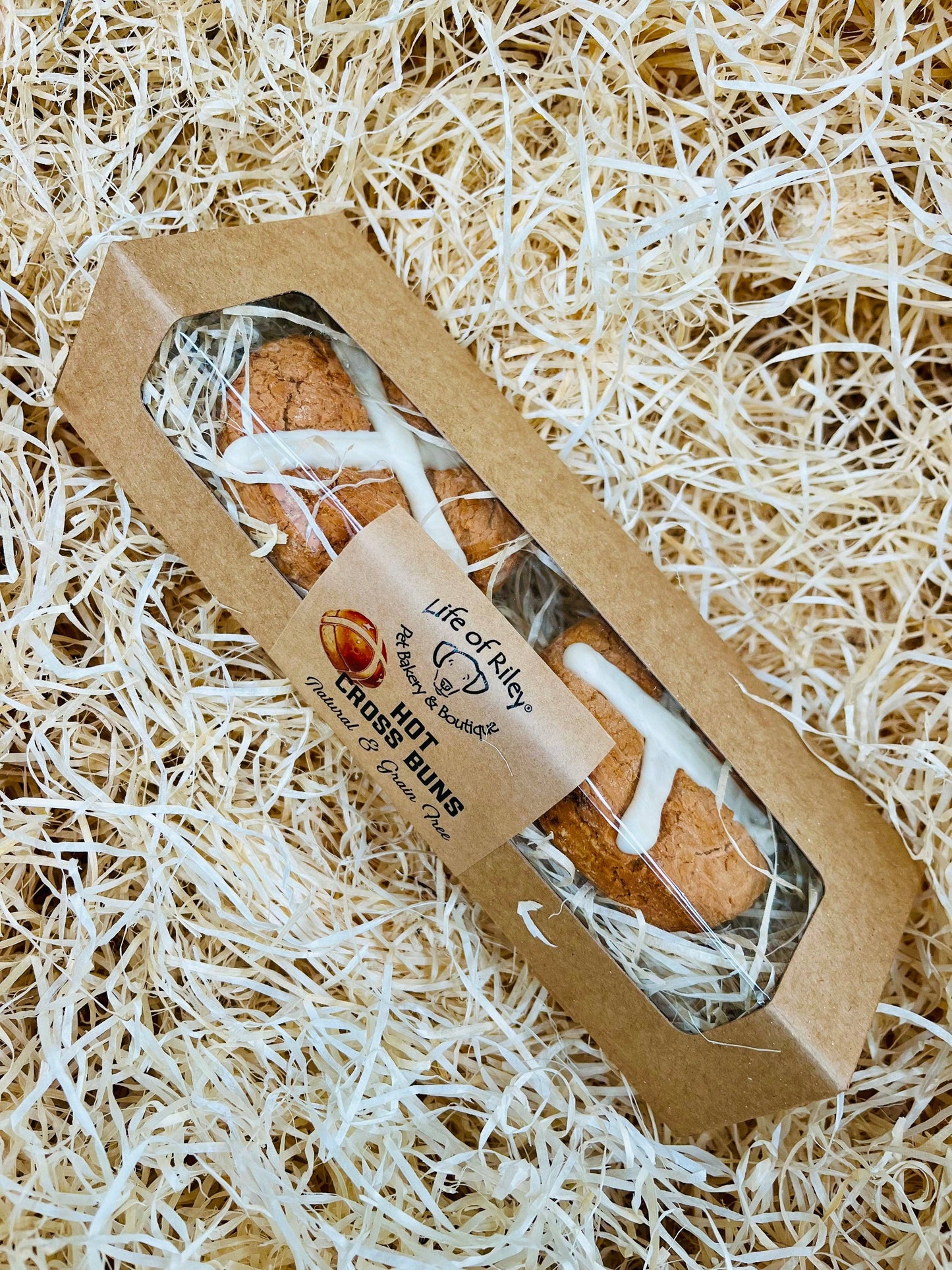 Life Of Riley Bakery Ltd - Hot Cross Bun Box - Grain Free Dog Bakery