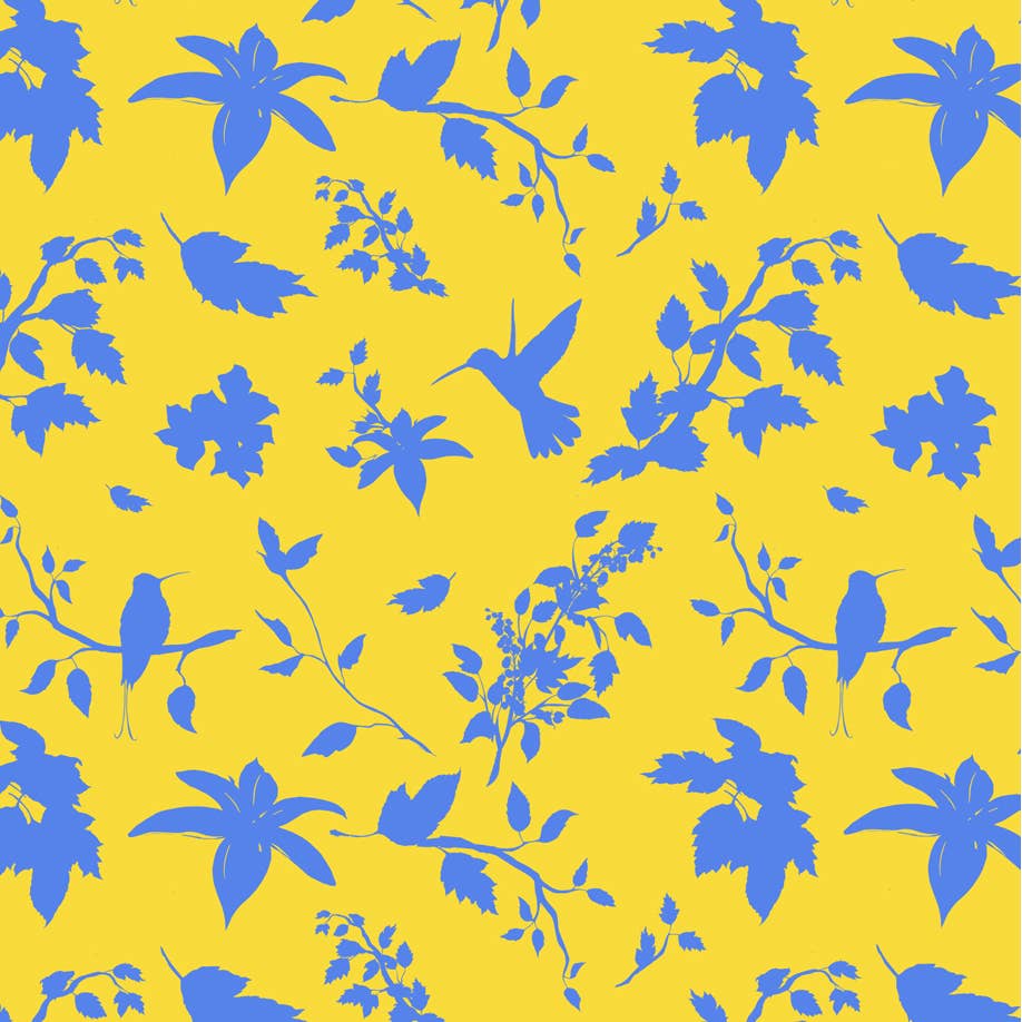 Eco-friendly Birds Blooms FSC™ roll wrap paper Spring