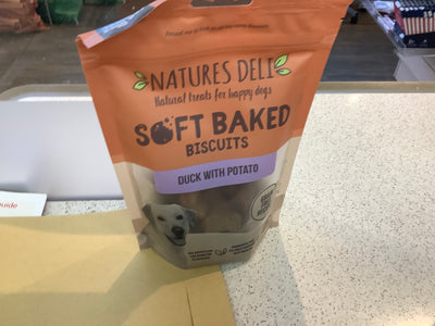 Natures Deli soft baked biscuits duck with potato