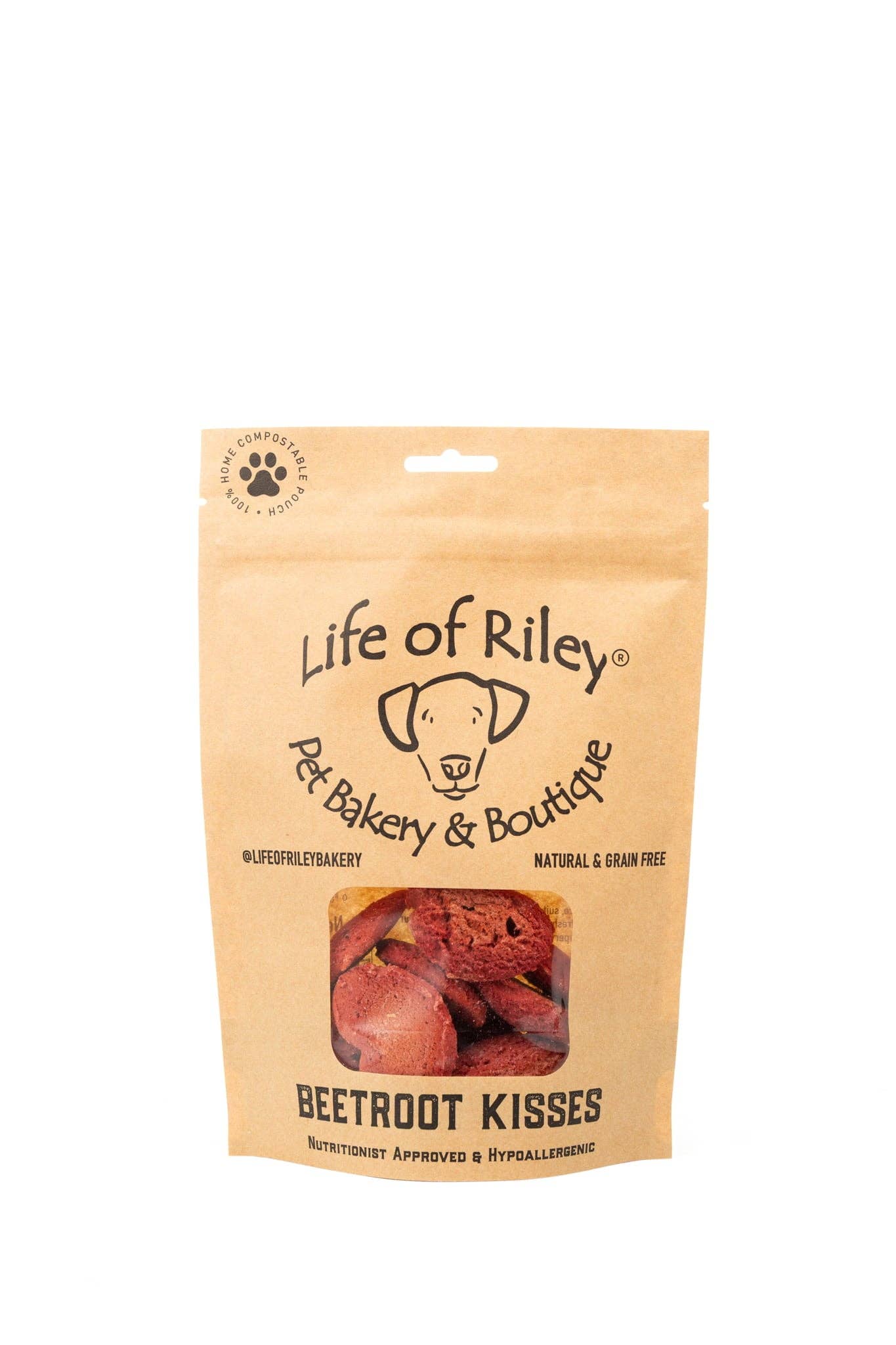 Life Of Riley Bakery Ltd - Grain Free Beetroot Hearts / Kisses - Nutritionist Approved