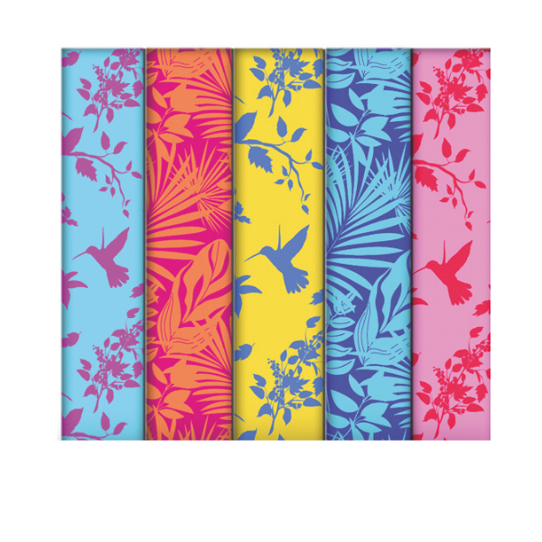 Eco-friendly Birds Blooms FSC™ roll wrap paper Spring
