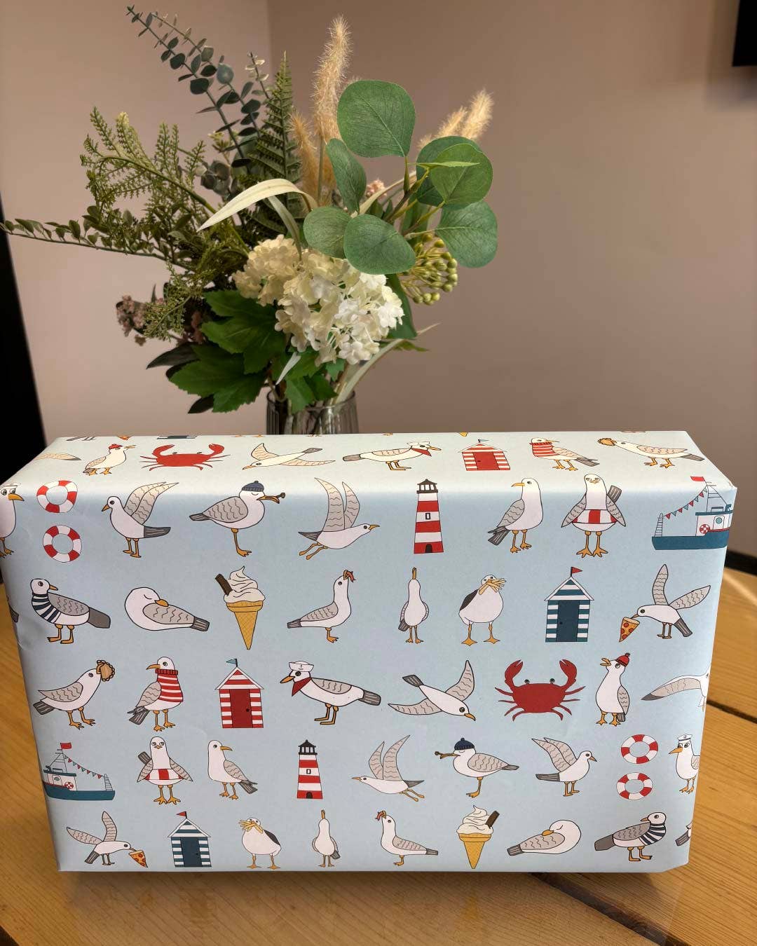 Gift Wrap - Seagulls