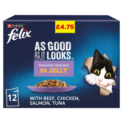 FELIX As Good As it Looks Favourites Selection Wet Cat Food 12x85g PMP