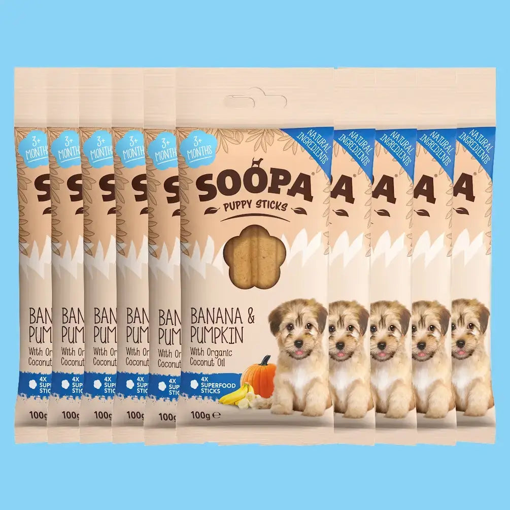 Soopa Puppy (Banana & Pumpkin) Dog Dental Sticks