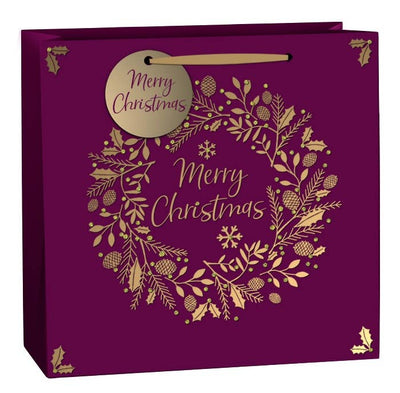 Christmas Luxe Berry Eco-Friendly Glitter Gift Bags