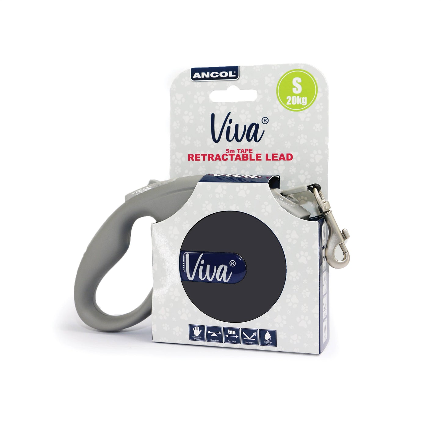 Ancol Viva Retractable Lead SMALL