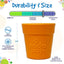 Flower Pot Durable Rubber Treat Dispenser & Enrichment: Green
