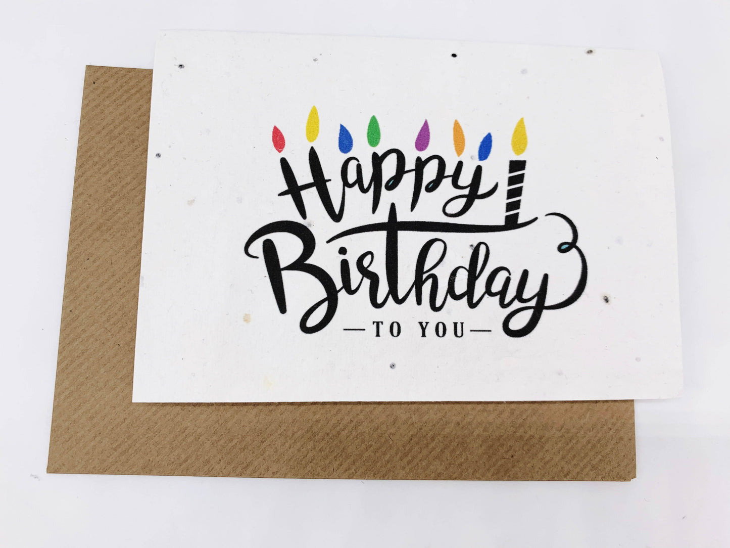 Happy Birthday with Candles - Plantable Greetings Card