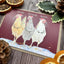 Three French Hens Christmas Eco Friendly Art Card funny