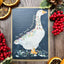 Goose Christmas Eco Friendly Art Card cute colourful funny