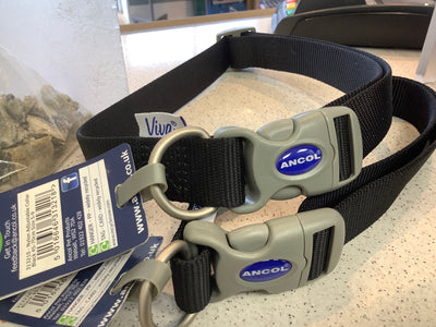 Viva quick fit dog collar 45-70cm Black