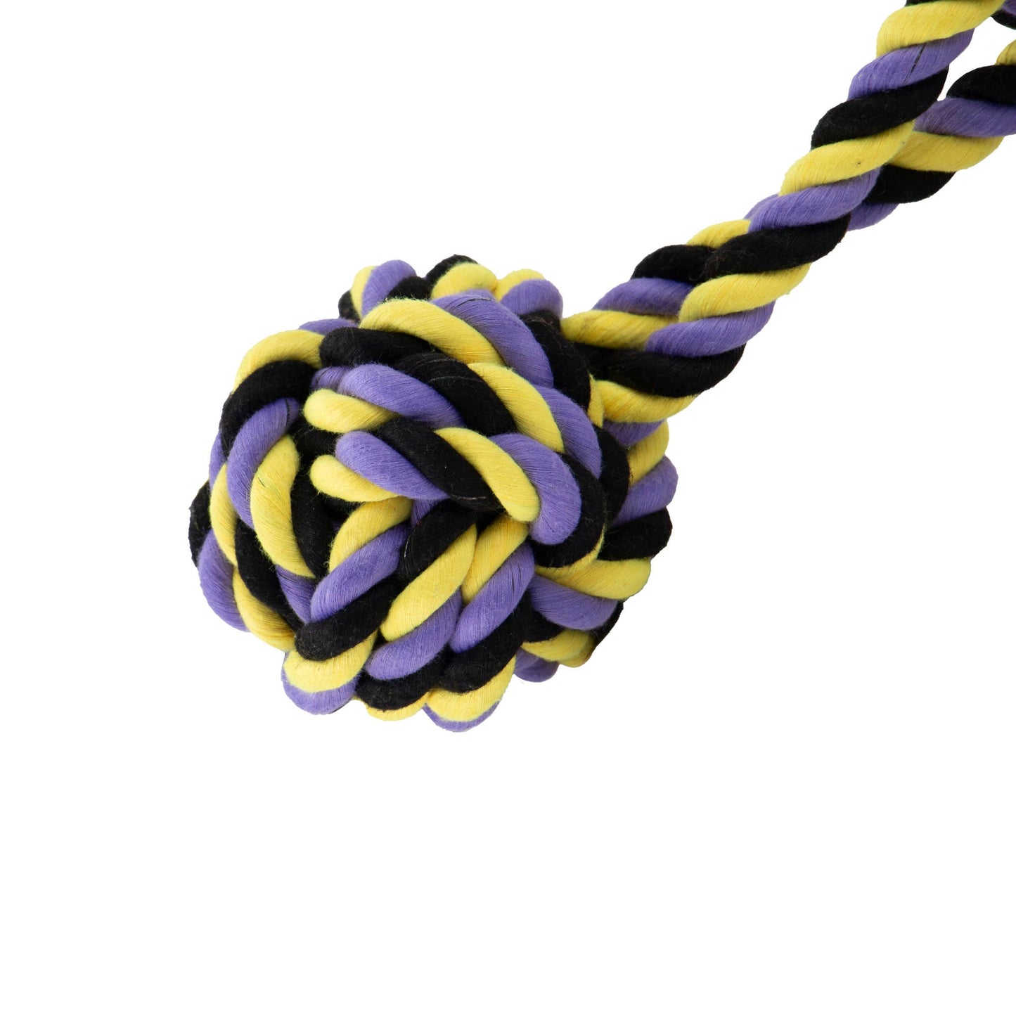 Ancol Pet Products Ltd - Play Time For Dogs Tricoloured Jumbo Rope Ball Tug