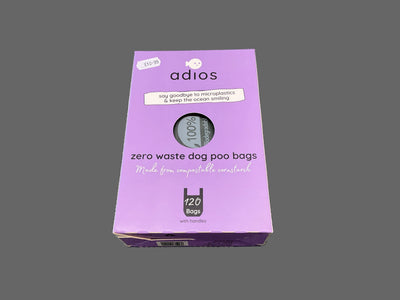 Adios Grey poo bags with Handles 120 bags