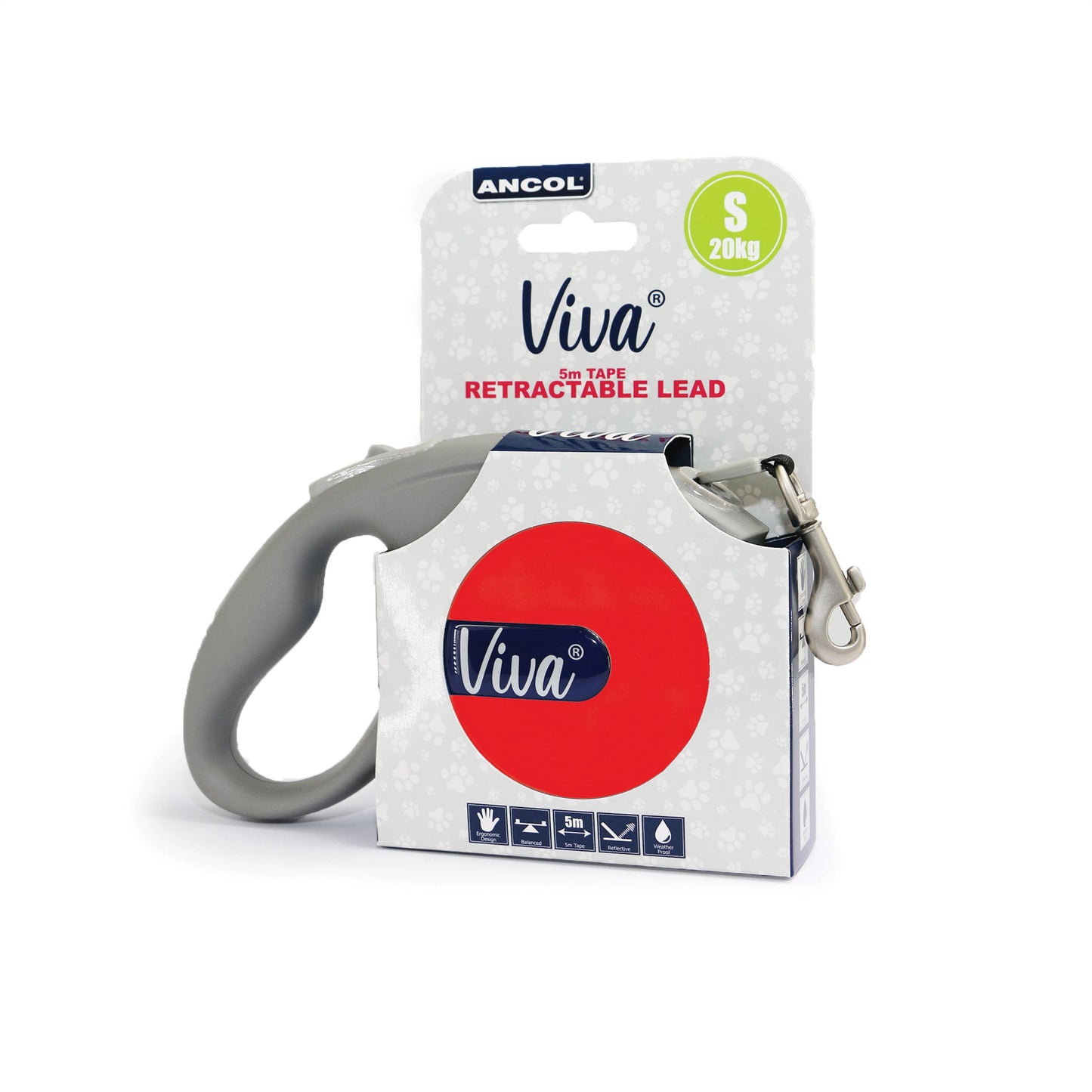 Ancol Viva Retractable Lead SMALL