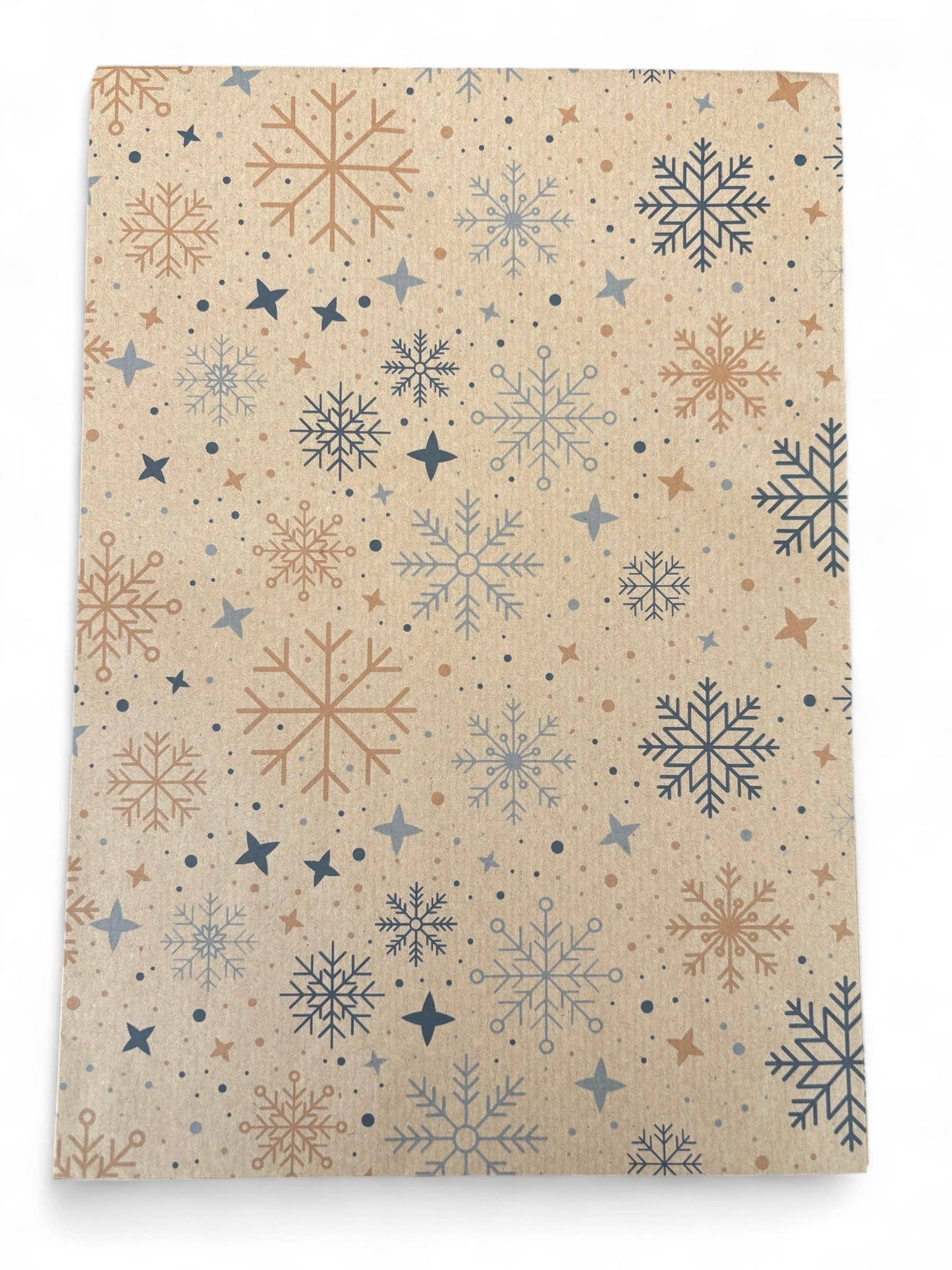 PlanetWrapIt - Christmas Snowflakes Recycled Eco Kraft Gift Wrapping Paper