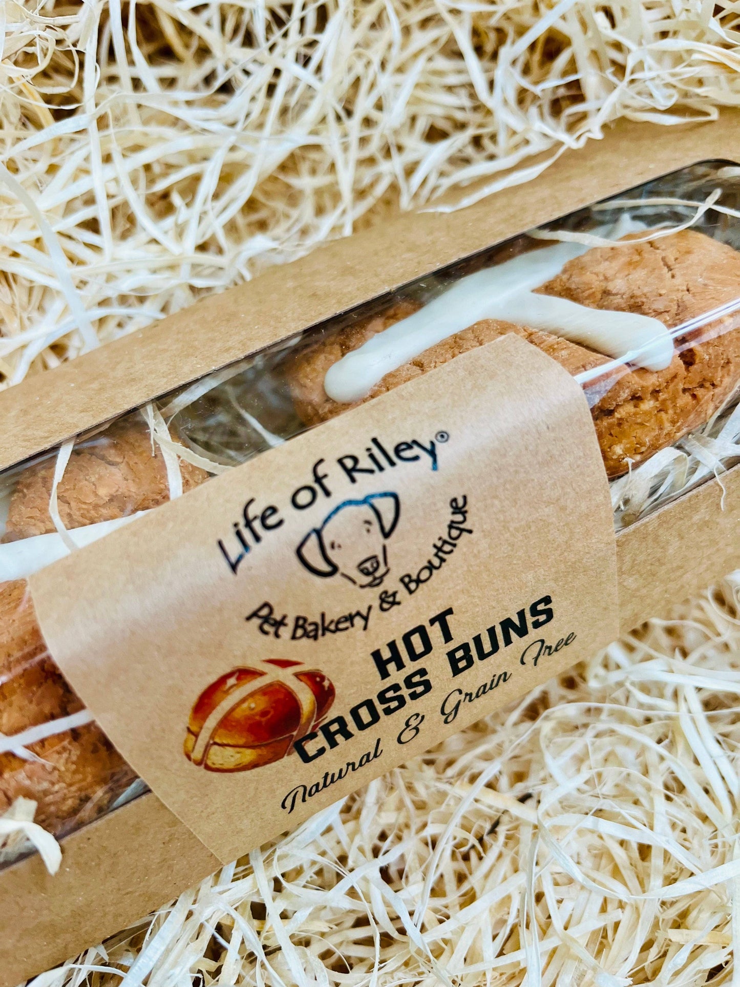 Life Of Riley Bakery Ltd - Hot Cross Bun Box - Grain Free Dog Bakery