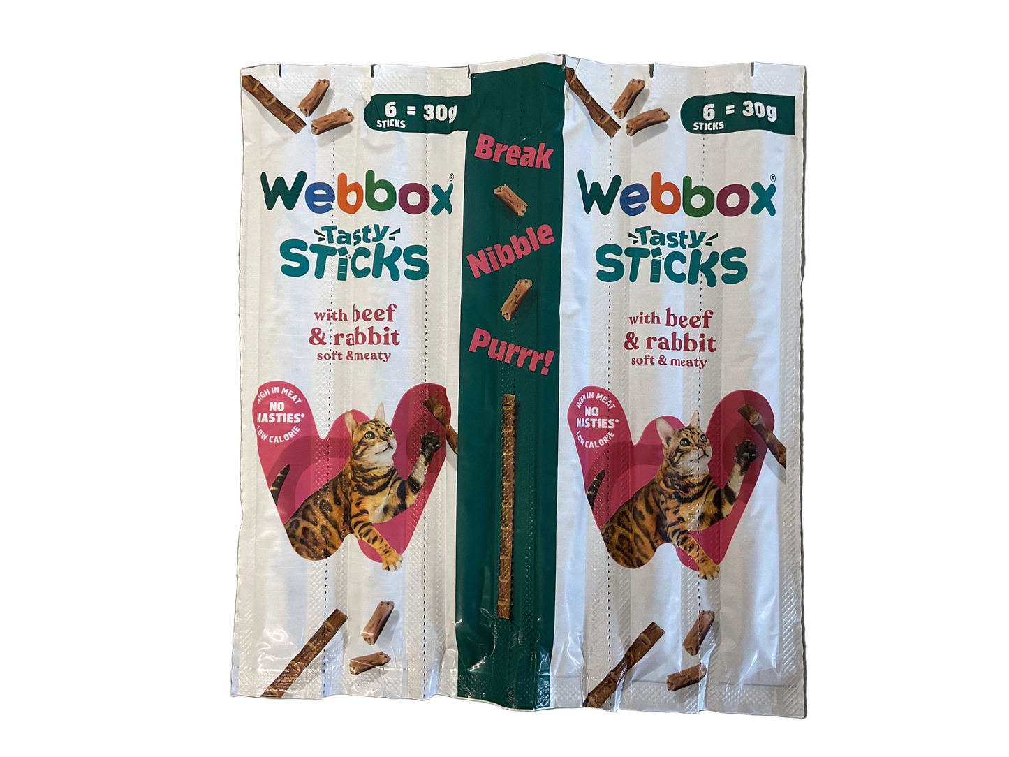 Webbox Cats Tasty Sticks Beef/Rabbit 6 stks