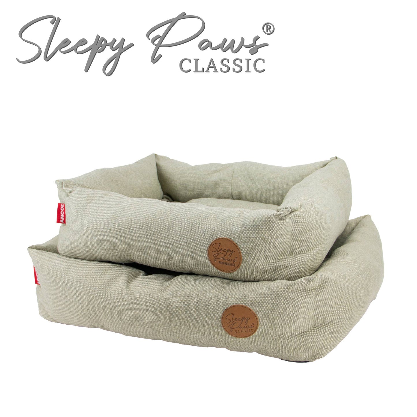 Sleepy Paws Classic Square Pet Bed Green