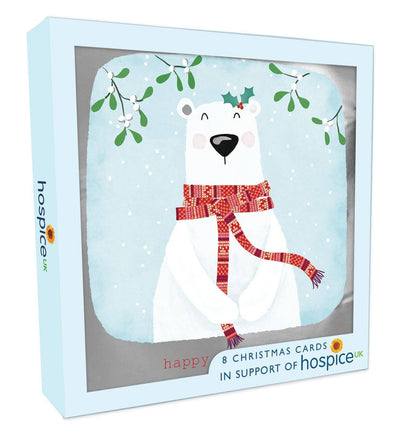 Polar Bear With Scarf- Christmas Card -Hospice-Second Nature