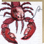 Lobster Love Embroidery Art Card