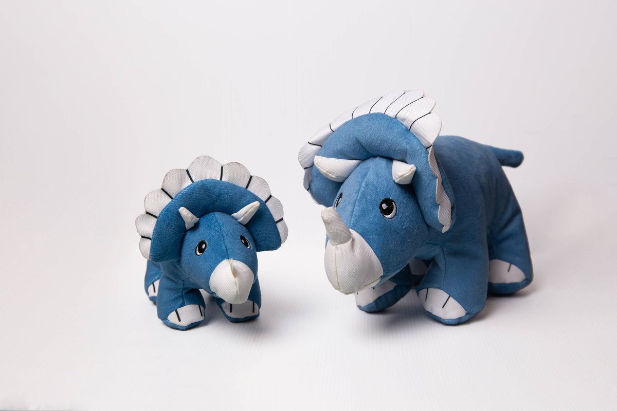 Dinosaur Double Layered Recycled Plastic Eco Plush Dog Toy