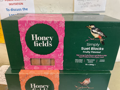 Honey fields suet blocks fruity flavour box of 10