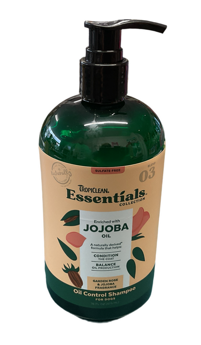 Tropiclean Essentials Collection Oil Control Shampoo with Jojoba Oil