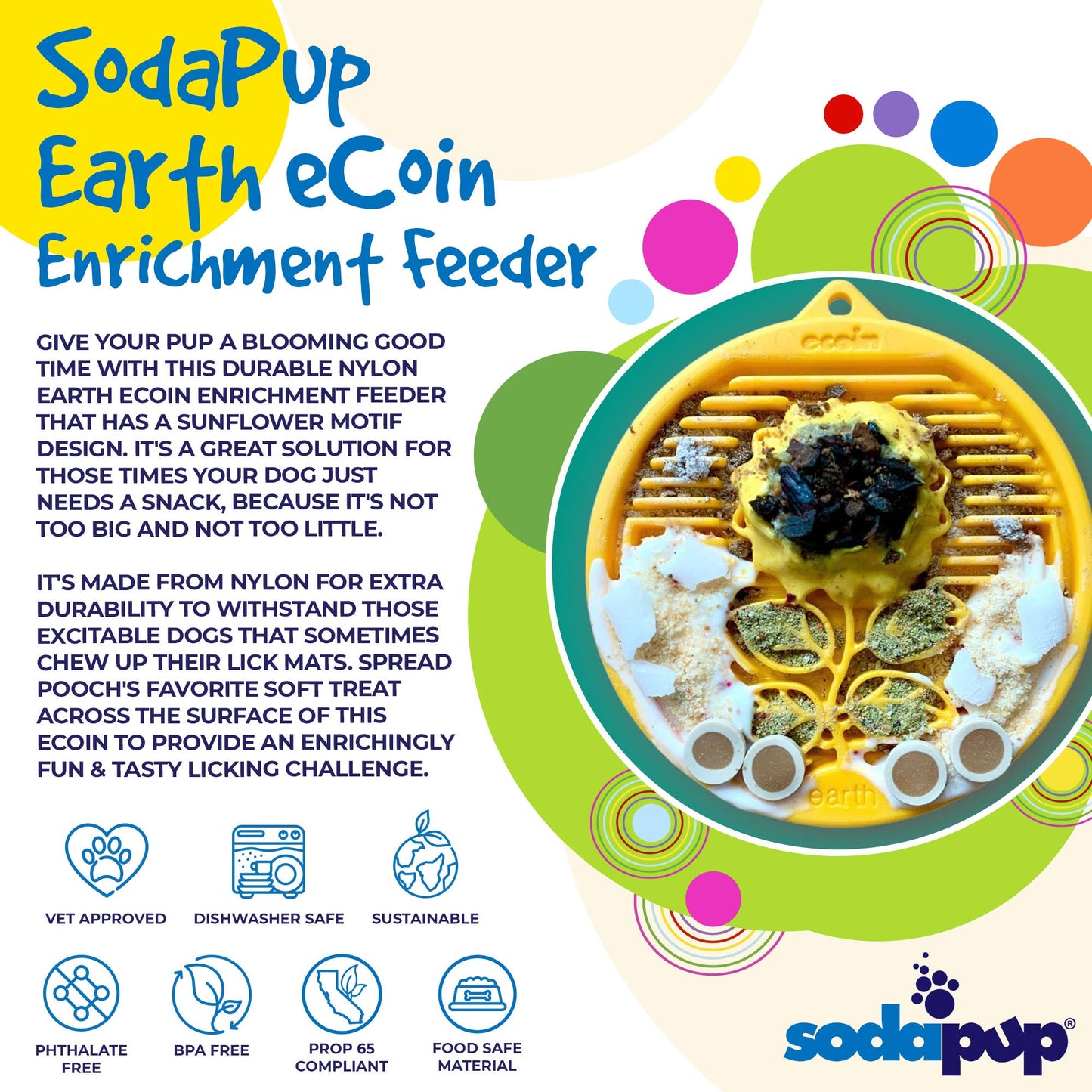 NEW! "Earth" nylon eCoin durable enrichment snacking coin