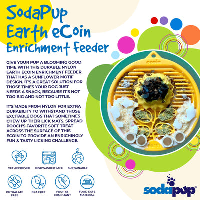 NEW! "Earth" nylon eCoin durable enrichment snacking coin