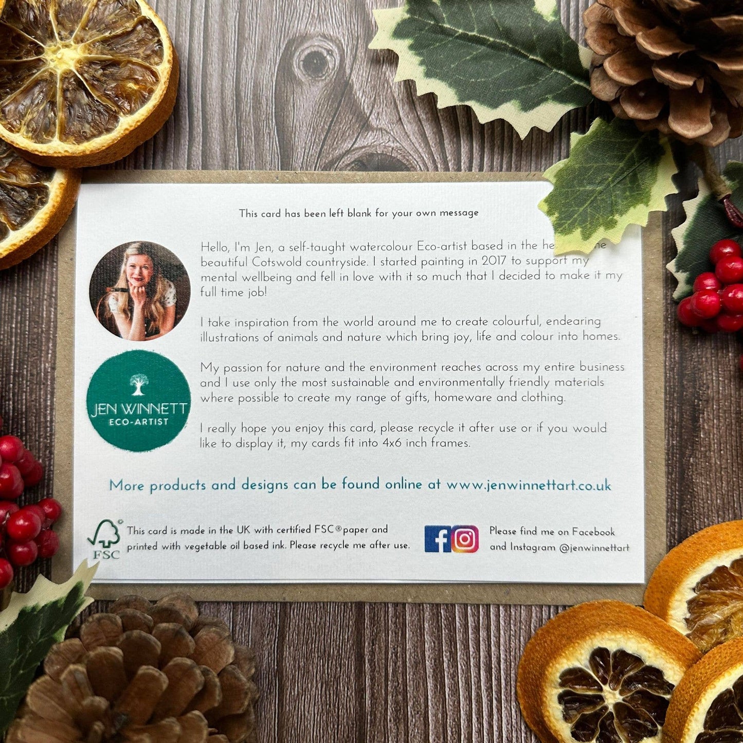 North Mole Christmas Eco Friendly Art Card cute funny blank