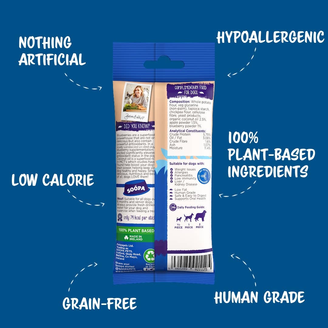 Soopa Apple & Blueberry Dog Dental Sticks