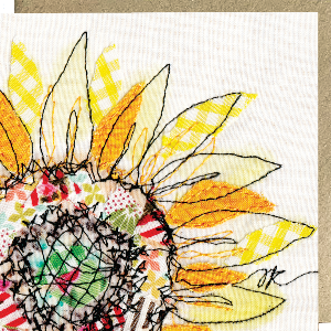 Colorful sunflower illustration on a white background