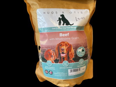 Hugs & Otis cold pressed dog food Beef with wholesome grains 2kg