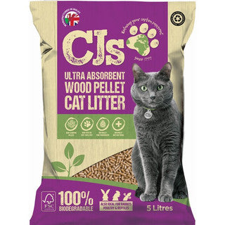 CJs ultra absorbent wood cat litter