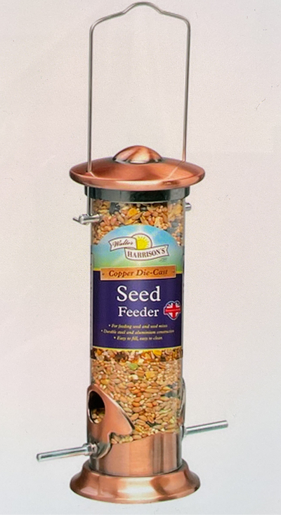 Harrisons Copper Die Cast Seed Feeder