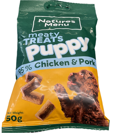 Natures Menu Meaty Treats Puppy - 95% Chicken & Pork