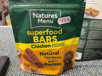 Natures Menu Superfood Bars Chicken with Coconut and Chia Seeds (70g)