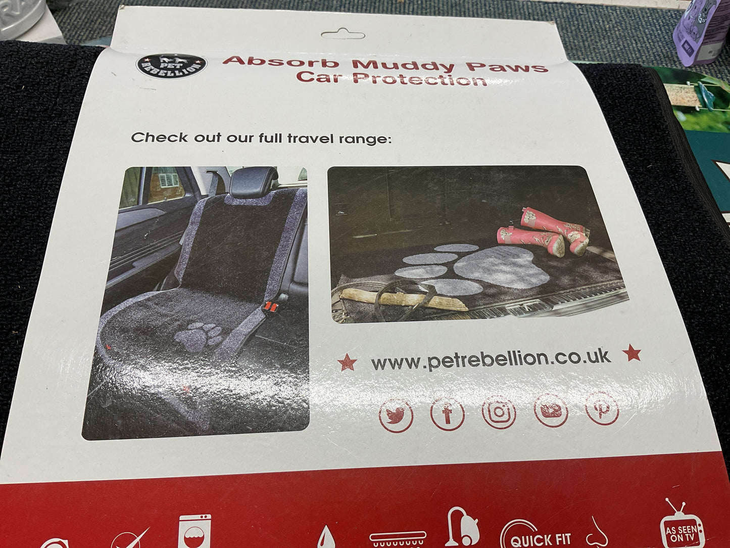 Pet Rebellion Absorb Muddy Paws Car Protection