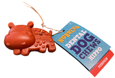 Nobblys Dental Dog Chews - Pumpkin Hippo