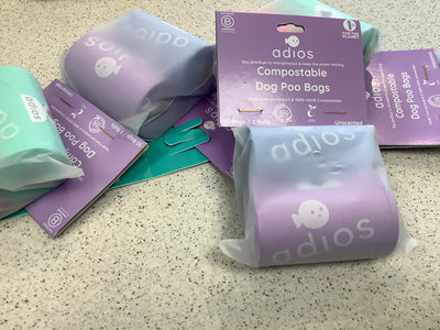 Adios compostable poo bags 2 pack