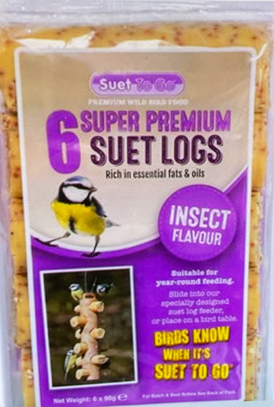 Suet To Go 6 Super Premium Suet Logs (Insect Flavour)