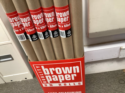 Brown paper rolls