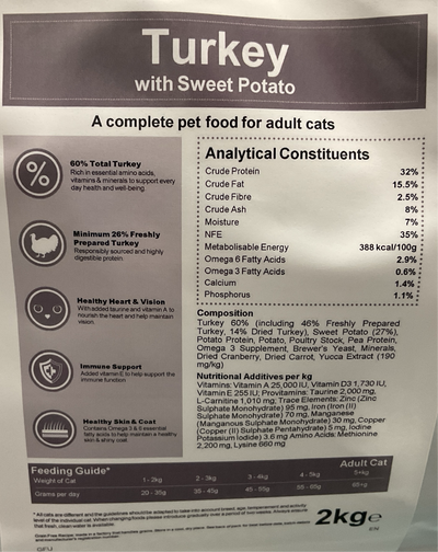 Everest Cat Grain Free Turkey with Sweet Potato (2kg)