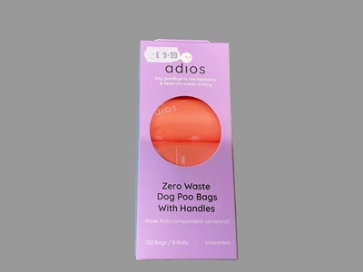 Adios poo bag’s unscented 120 bags 8 rolls