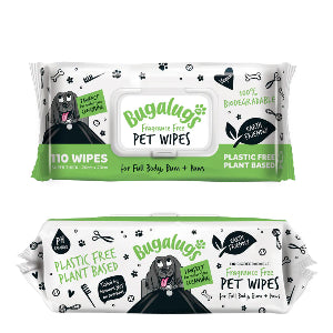 Bugalugs Fragrance Free Pet Wipes for Full Body, Bum & Paws (110)