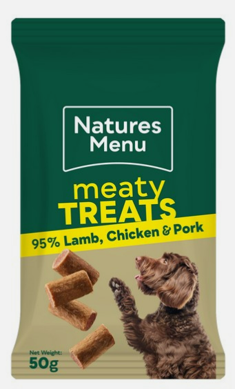 Natures Menu Meaty Dog Treats Chicken and Lamb 50g