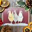 Three French Hens Christmas Eco Friendly Art Card funny
