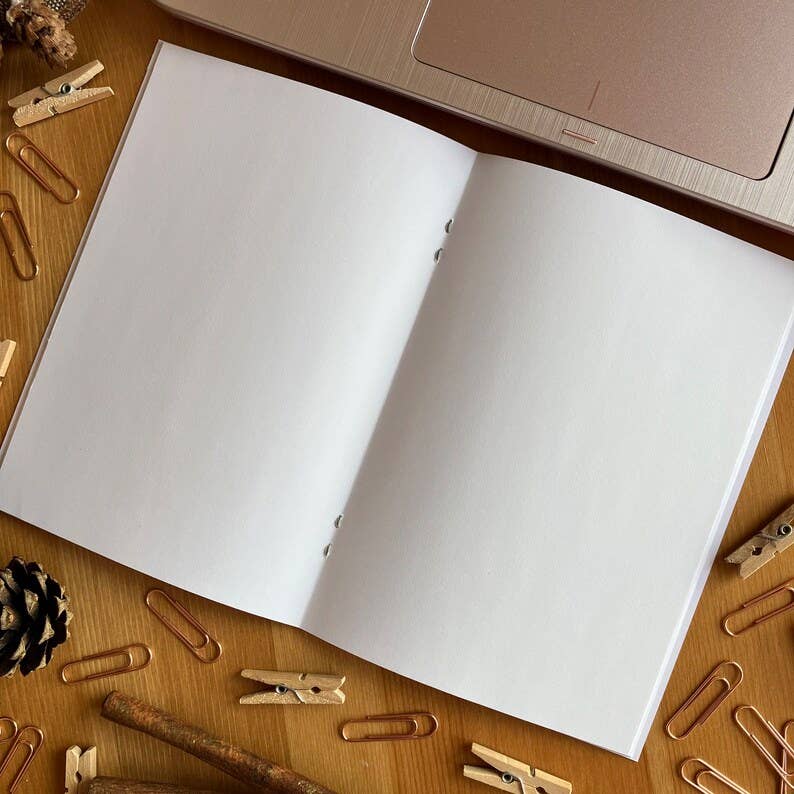 Autumn Floral Handmade A6 Size Notebook