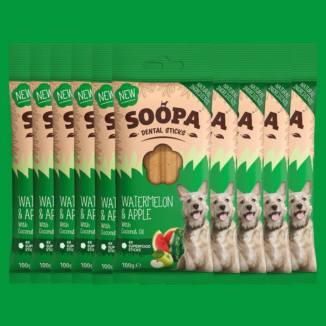 Soopa Watermelon & Apple Dog Dental Sticks