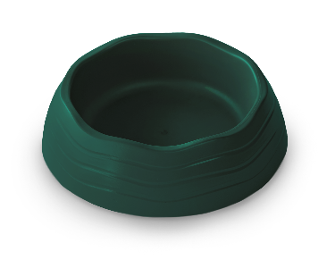 Recycled Ocean Plastic Dog Bowl: Forest Green